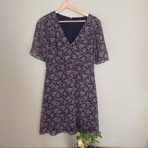 Madewell Dark Floral Mini Dress